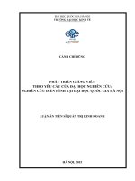 Phát triển giảng viên theo yêu cầu của đại học nghiên cứu nghiên cứu điển hình tại đại học quốc gia hà nội