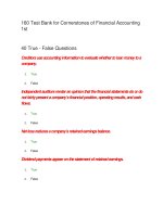 160 test bank for cornerstones of financial accounting 1st