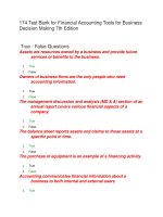 174 test bank for financial accounting tools for business decision making 7th edition