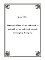 Thực trạng kế toán kết quả kinh doanh và phân phối kết quả kinh doanh trong các doanh nghiệp thương mại