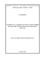 Tạo động lực lao động tại công ty trách nhiệm hữu hạn một thành viên du lịch Công đoàn Việt Nam (LV thạc sĩ)