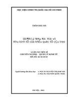 Quản lý nhà nước đối với khu kinh tế cửa khẩu quốc tế cầu treo