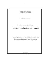 Quản trị nhân lực tại công ty công ty bất động sản viettel