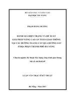 Đánh giá hiện trạng và đề xuất giải pháp nâng cao an toàn giao thông tại các đường ngang cắt qua đường sắt ở địa phận thành phố Đà Nẵng