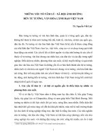 NHỮNG YẾU TỐ TÂM LÝ  XÃ HỘI ẢNH HƯỞNG ĐẾN TƯ TƯỞNG, VĂN HÓA LÃNH ĐẠO VIỆT NAM