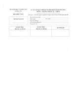 Đề thi chọn đội tuyển HSG Quốc gia Môn Tiếng Pháp tỉnh Đăk Lăk