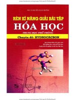 Ren ky nang giai bai tap hoa hoc chuyen de hydrocacbon   nguyen xuan truong 