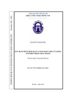Xây dựng phần mềm quản lý bán hàng cho cửa hàng lotteria phạm ngọc thạch