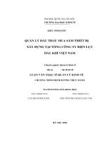 Quản lý đấu thầu mua sắm thiết bị xây dựng Tại Tổng Công ty Điện lực dầu khí Việt Nam