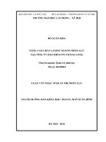 Nâng cao chất lượng nguồn nhân lực tại Công ty bảo hiểm PVI Thăng Long (LV thạc sĩ)