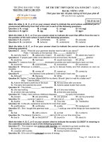 Đề thi thử môn anh THPT chuyên ĐH lần 2