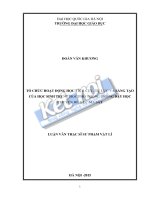 Tổ chức hoạt động học tích cực, tự lực và sáng tạo của học sinh trung học phổ thông trong dạy học chuyên đề Lực ma sát