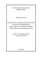 Sử dụng động vật không xương sống cỡ lớn làm sinh vật chỉ thị đánh giá chất lượng nước tại suối Quân Boong thuộc Trạm Đa dạng sinh học Mê Linh (LV tốt nghiệp)