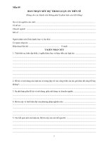 Mau nhan xet luan an tien si