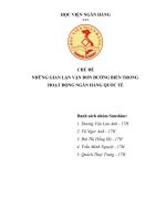 Tiểu luận môn thanh toán quốc tế những gian lận vận đơn đường biển trong hoạt động ngân hàng quốc tế 