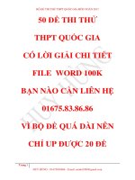 50 đề thi thử tốt nghiệp môn toán giải chi tiết