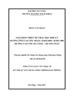 Giải pháp thiết kế trắc dọc hợp lý đường ôtô cao tốc đoạn KM42 000--KM47+000 đường cao tốc Đà Nẵng - Quảng Ngãi