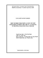 MỘT SỐ BIỆN PHÁP NÂNG CAO CHẤT LƯỢNG  CHO TRẺ MẪU GIÁO 34 TUỔI KHÁM PHÁ KHOA HỌC  Ở TRƯỜNG MẦM NON NGA ĐIỀN