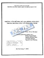 Những vấn đề phụ nữ, gia đình, giáo dục trong hương ước cổ tỉnh Bắc Ninh