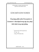 Ứng dụng phần mềm Powerpoint và Geometer’s Sketchpad trong dạy học phép biến hình trong mặt phẳng