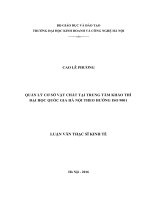 Quản lý cơ sở vật chất ở trung tâm khảo thí đại học quốc gia hà nội theo hướng ISO 9001