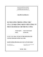 Sự hài lòng trong công việc của cán bộ công nhân viên công ty Phát hành báo chí Trung ương