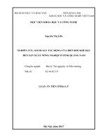 Nghiên cứu, đánh giá tác động của biến đổi khí hậu đến sản xuất nông nghiệp tỉnh quảng nam (tt) 