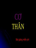 Bài giảng mẫu về Cơ thân