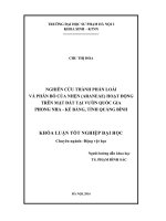 Nghiên cứu thành phần loài và phân bố của Nhện (Araneae) hoạt động trên mặt đất tại Vườn quốc gia Phong Nha – Kẻ Bàng, tỉnh Quảng Bình (LV tốt nghiệp)
