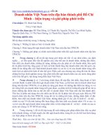 ĐỀ tài doanh nhân việt nam trên địa bàn thành phố hồ chí minh 
