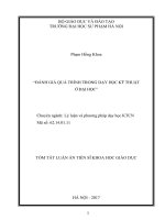 Đánh giá quá trình trong dạy học kỹ thuật ở đại học (tt)