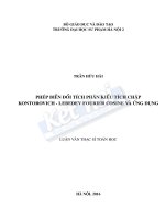 Phép biến đổi tích phân kiểu tích chập Kontorovich- Lebedev Fourier cosine và ứng dụng