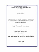 Luận văn thạc sỹ: Ảnh hưởng của phân bón đến sinh trưởng và năng suất của một số giống cà chua mới trồng trong vụ đông tại Gia Lộc - Hải Dương