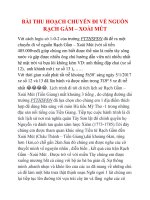 BÀI THU HOẠCH CHUYẾN ĐI VỀ NGUỒN RẠCH GẦM