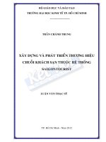 Xây dựng và phát triển thương hiệu cho chuỗi khách sạn thuộc hệ thống Saigontourist