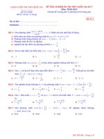 tuyển tập đề luyện thi toán THPT Quốc Gia 2107