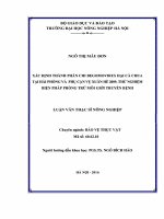 Luận văn thạc sỹ: Xác định thành phần chi begomovirus hại cà chua tại Hải Phòng và phụ cận vụ xuân hè 2009, thử nghiệm biện pháp phòng trừ môi giới truyền bệnh