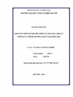 Luận văn tốt nghiệp: Khảo sát một số chỉ tiêu sinh lý lâm sàng, sinh lý sinh sản và bệnh thường gặp của loài mèo nhà