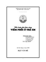 Tiểu Luận Dược Lâm Sàng Viêm Phổi Ở Trẻ Em