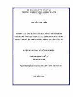 Luận văn thạc sỹ: Nghiên cứu ảnh hưởng của một số yếu tố đến bệnh viêm đường sinh dục ở lợn nái ngoại sinh sản nuôi trong trang trại và biện pháp phòng, trị bệnh viêm tử cung