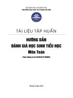 TÀI LIỆU HƯỚNG dẫn ĐÁNH GIÁ học SINH TIỂU học môn toán 