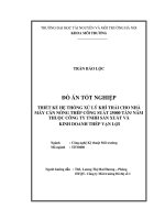 Đồ án tốt nghiệp thiết kế hệ thống xử lý khí thải cho nhà máy cán nóng thép công suất 25000 tấnnăm thuộc công ty TNHH sản xuất và kinh doanh thép vạn lợi