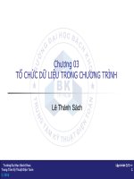 Chương 03: TỔ CHỨC DỮ LIỆU TRONG CHƯƠNG TRÌNH C