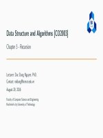 Data Structure and Algorithms CO2003 Chapter 3  Recursion