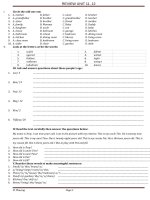 Unit 12 this is my house  test 1