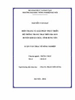 Luận văn thạc sỹ: Hiện trạng và giải pháp phát triển hệ thống trang trại trên địa bàn huyện khoái châu, tỉnh hưng yên
