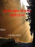 THUYẾT LƯỢNG TỬ ÁNH SÁNG SỰ PHÁT QUANG