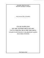 Tài Liệu Hướng Dẫn Dạy Học Tích Hợp Trong Dạy Học Vật Lý Ở Trường Trung Học Phổ Thông