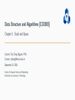 Data Structure and Algorithms CO2003 Chapter 5  Stack and Queue