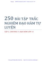 250 bài tập trắc nghiệm đạo hàm tự luyện